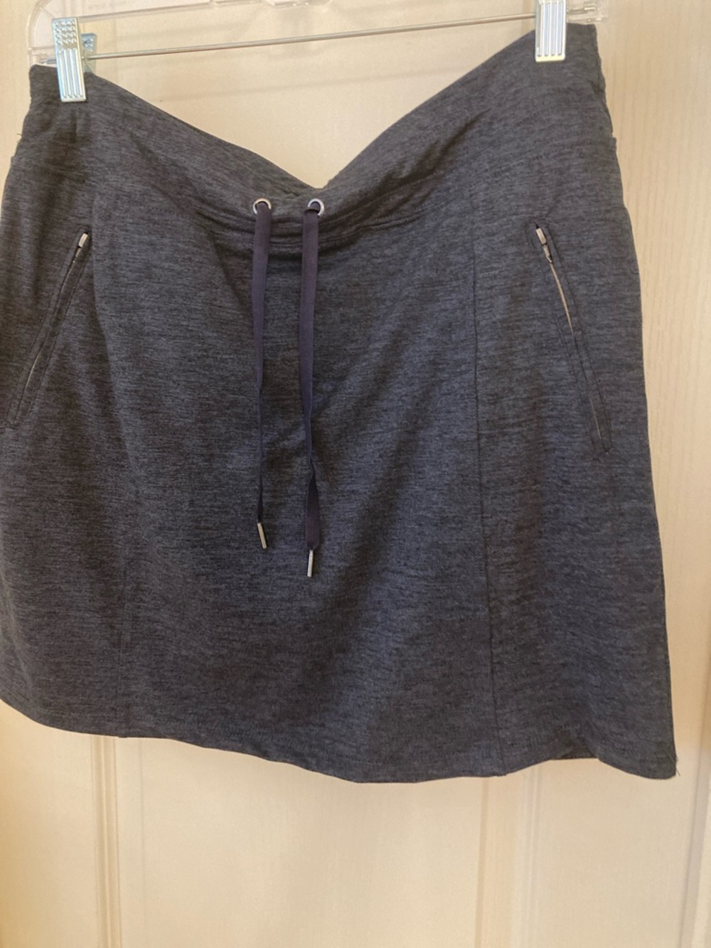 Casual Drawstring Heather Navy Women's Skort - Picture 5 of 14